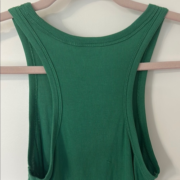 Green Ribbed Tank Top - Picture 4 of 4
